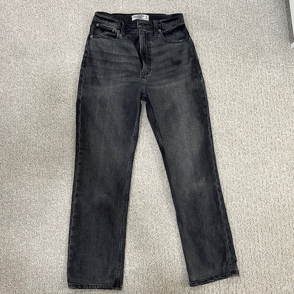 Abercrombie & Fitch the ankle straight ultra high rise